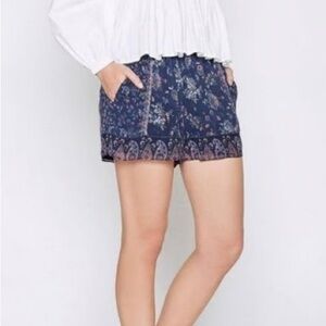 Joie Floral 100% Silk Shorts